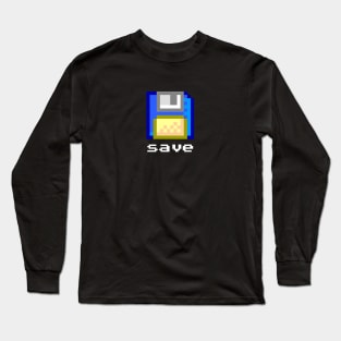 Pixel Floppy Disk Long Sleeve T-Shirt